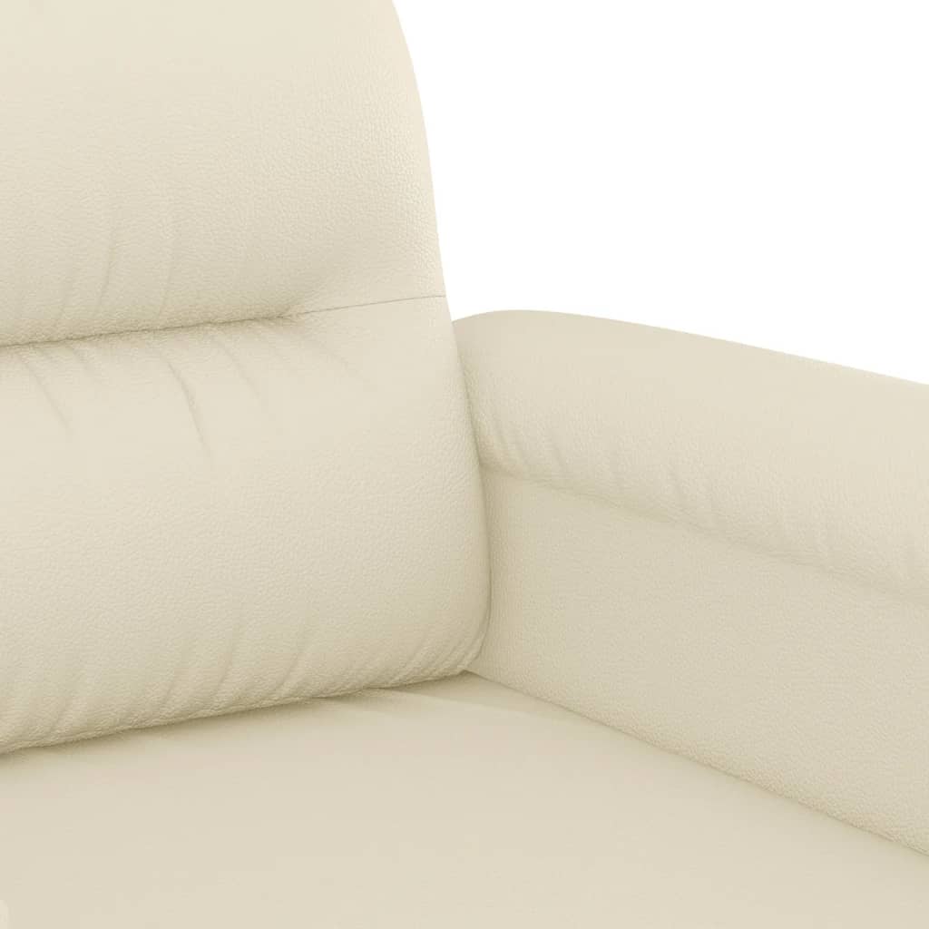 vidaXL Fotel, kremowy, 60 cm, obity sztuczną skórą