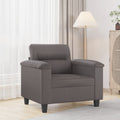 vidaXL Fotel, szary, 60 cm, obity sztuczną skórą