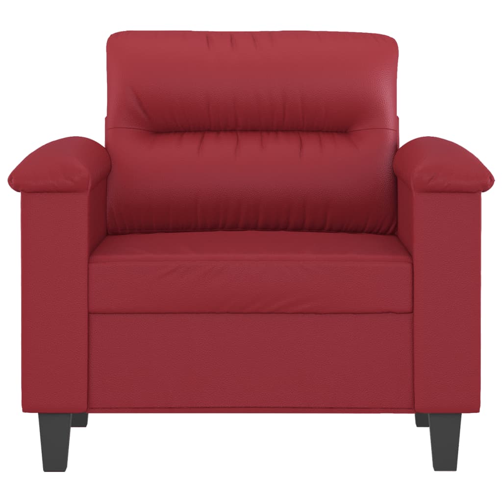 vidaXL Fotel, winna czerwień, 60 cm, obity sztuczną skórą