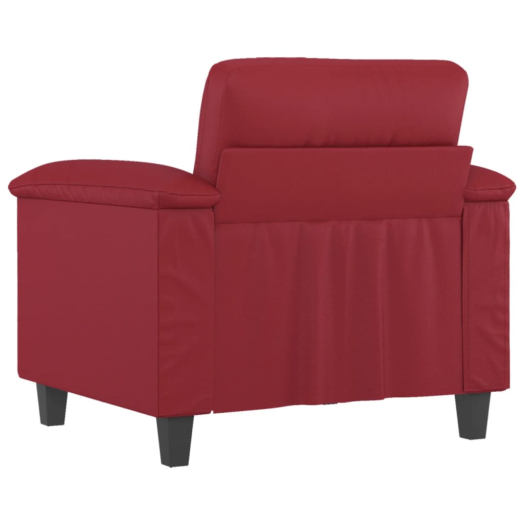 vidaXL Fotel, winna czerwień, 60 cm, obity sztuczną skórą