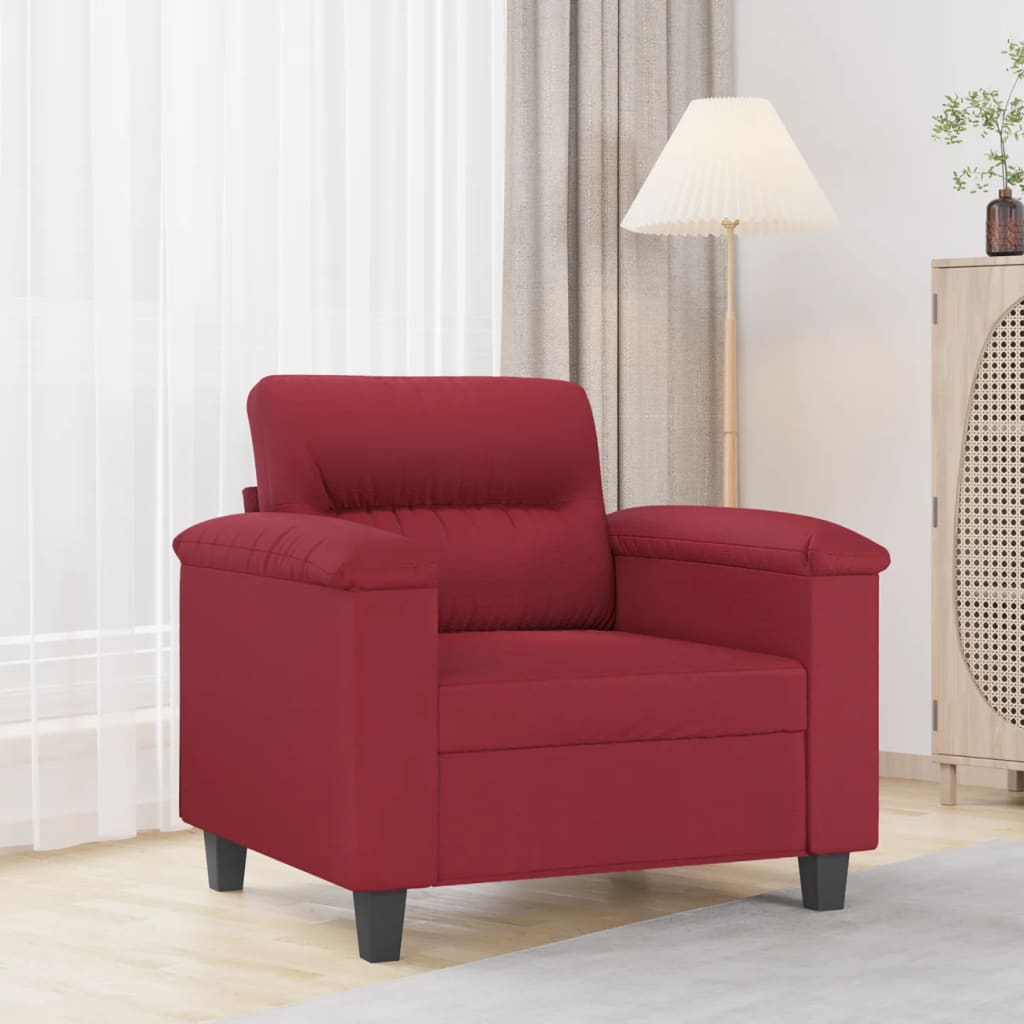vidaXL Fotel, winna czerwień, 60 cm, obity sztuczną skórą