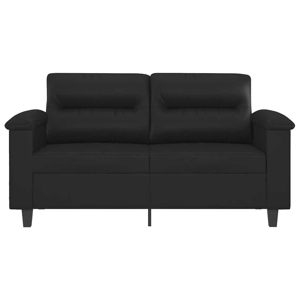 vidaXL 2-osobowa sofa, czarna, 120 cm, sztuczna skóra
