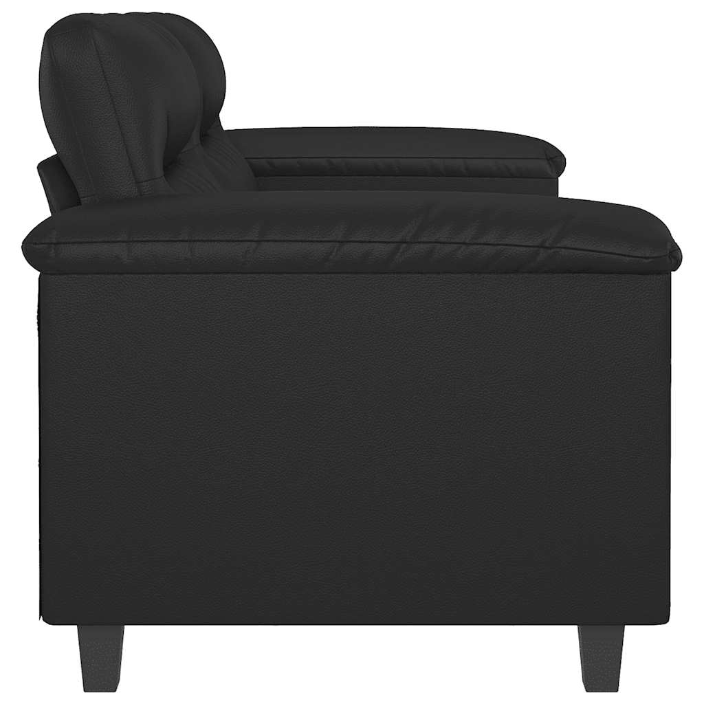 vidaXL 2-osobowa sofa, czarna, 120 cm, sztuczna skóra