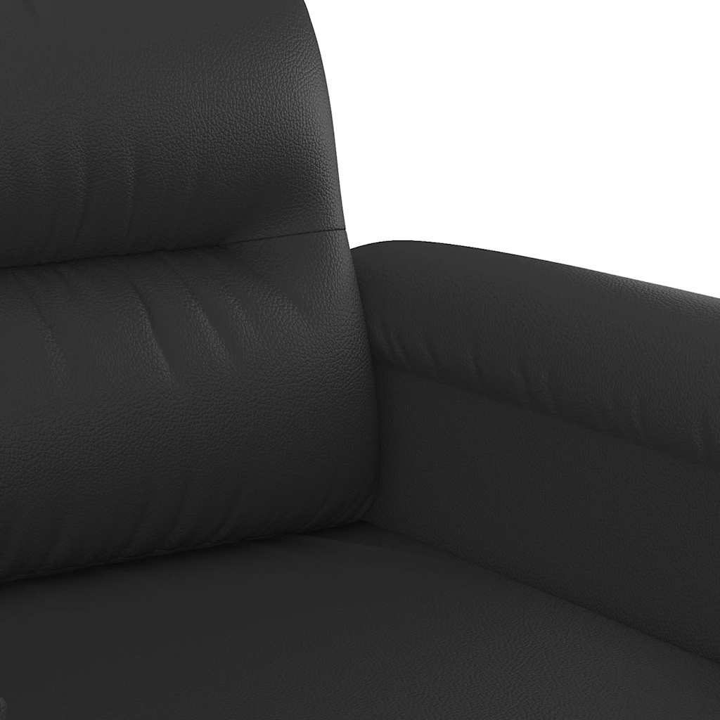 vidaXL 2-osobowa sofa, czarna, 120 cm, sztuczna skóra