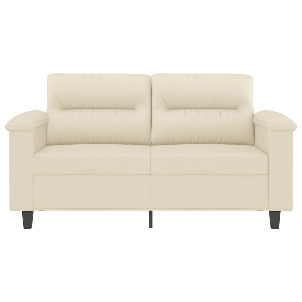 vidaXL 2-osobowa sofa, kremowy, 120 cm, sztuczna skóra