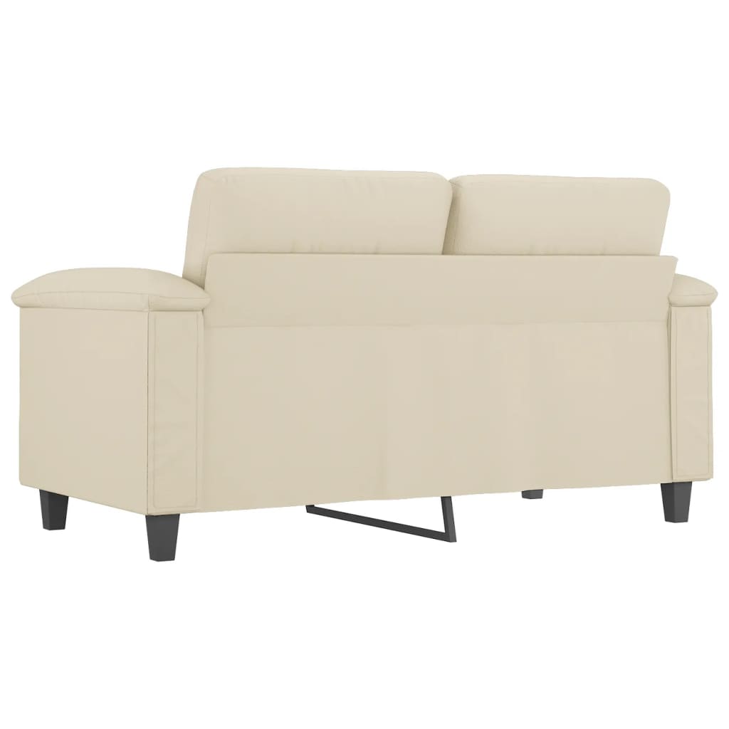vidaXL 2-osobowa sofa, kremowy, 120 cm, sztuczna skóra