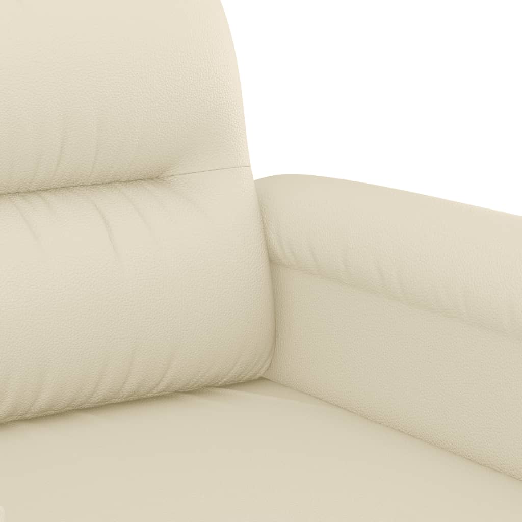 vidaXL 2-osobowa sofa, kremowy, 120 cm, sztuczna skóra