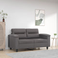 vidaXL 2-osobowa sofa, szary, 120 cm, sztuczna skóra
