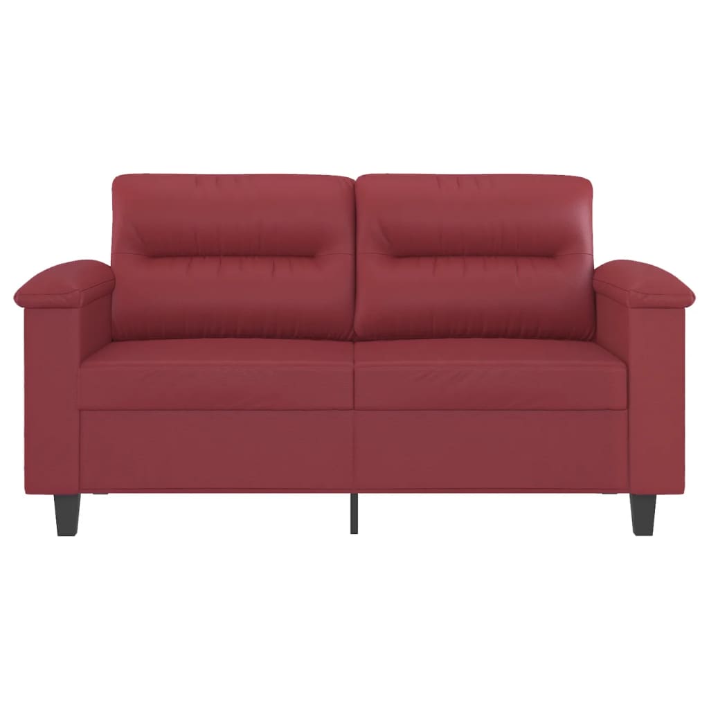 vidaXL 2-osobowa sofa, winna czerwień, 120 cm, sztuczna skóra