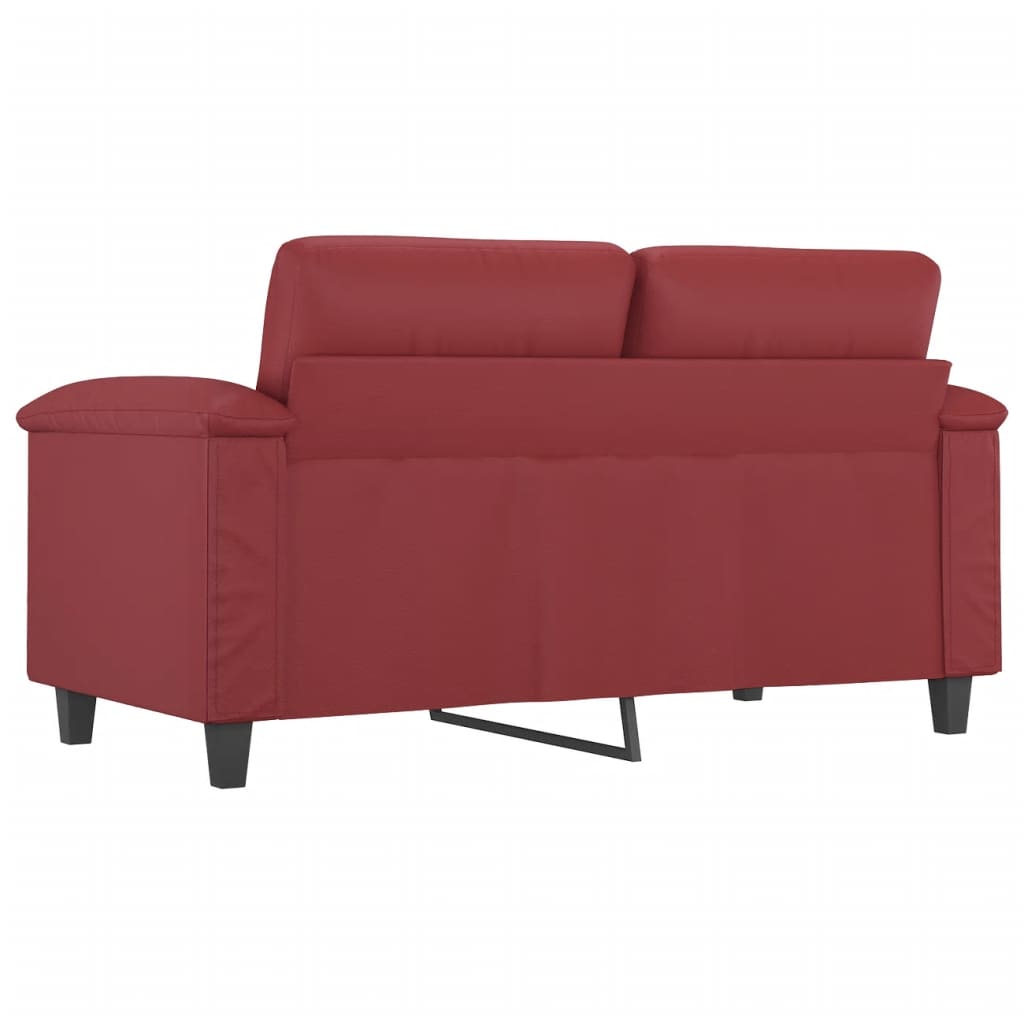 vidaXL 2-osobowa sofa, winna czerwień, 120 cm, sztuczna skóra