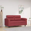 vidaXL 2-osobowa sofa, winna czerwień, 120 cm, sztuczna skóra