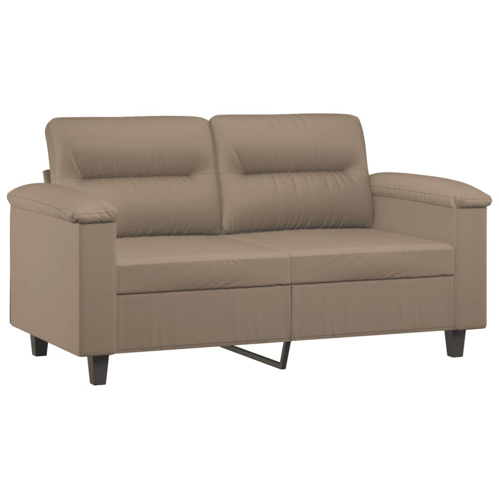 vidaXL 2-osobowa sofa, kolor cappuccino, 120 cm, sztuczna skóra