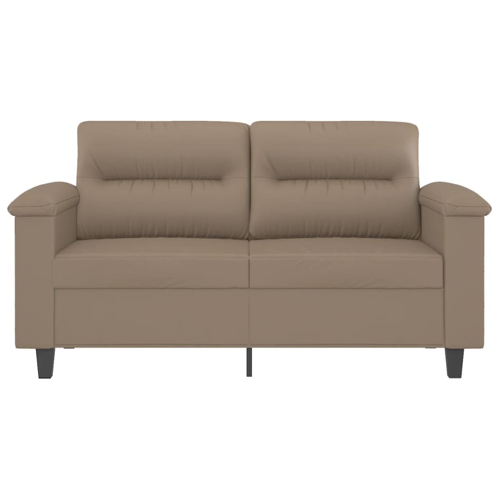 vidaXL 2-osobowa sofa, kolor cappuccino, 120 cm, sztuczna skóra