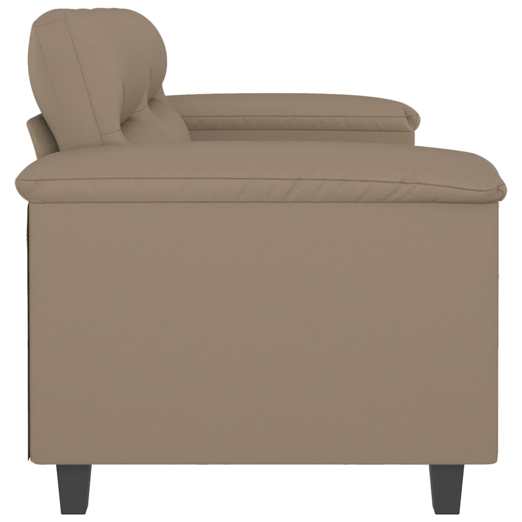 vidaXL 2-osobowa sofa, kolor cappuccino, 120 cm, sztuczna skóra