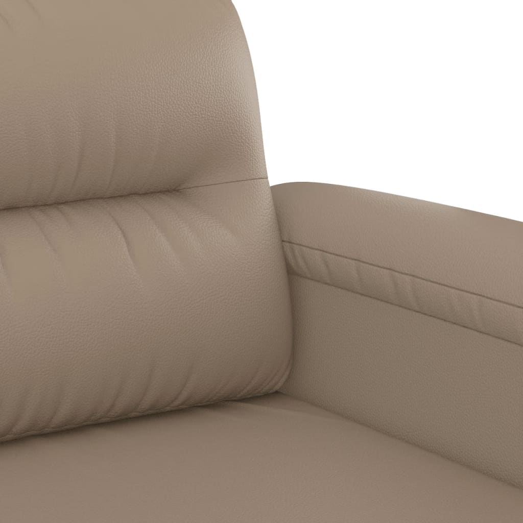 vidaXL 2-osobowa sofa, kolor cappuccino, 120 cm, sztuczna skóra
