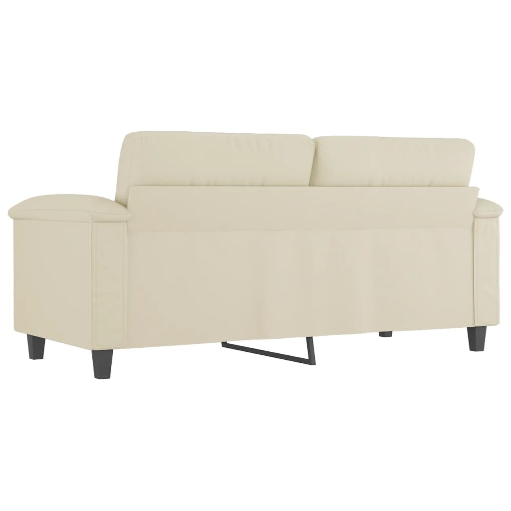 vidaXL 2-osobowa sofa, kremowy, 140 cm, sztuczna skóra