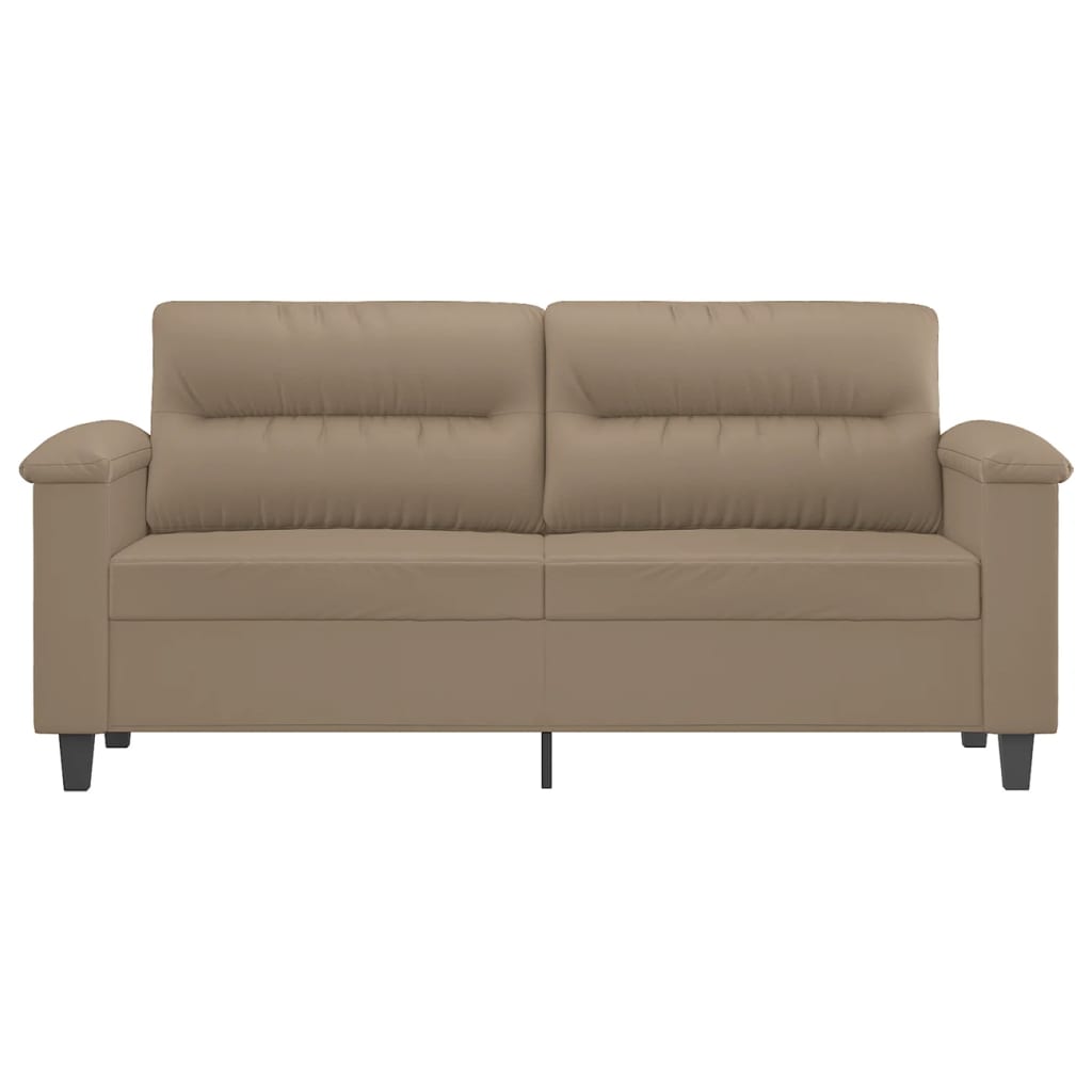 vidaXL 2-osobowa sofa, kolor cappuccino, 140 cm, sztuczna skóra
