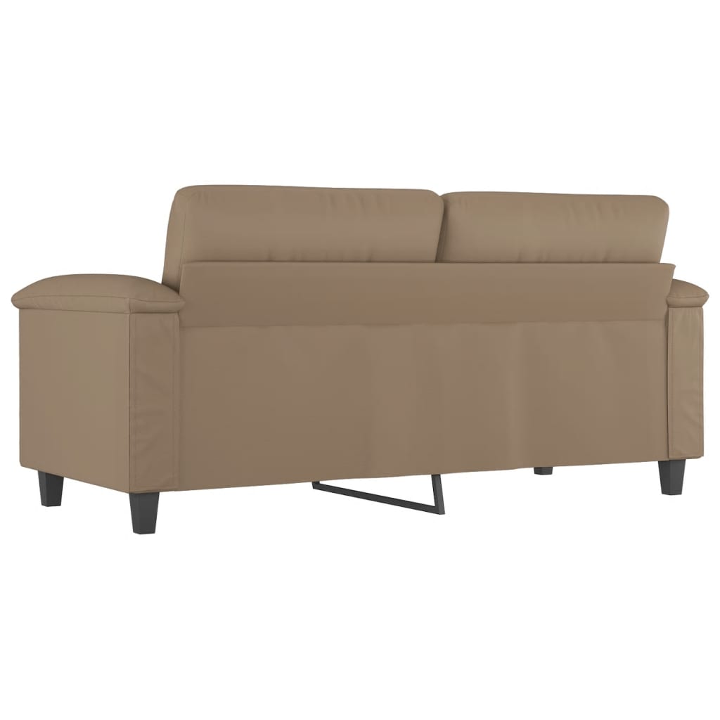 vidaXL 2-osobowa sofa, kolor cappuccino, 140 cm, sztuczna skóra