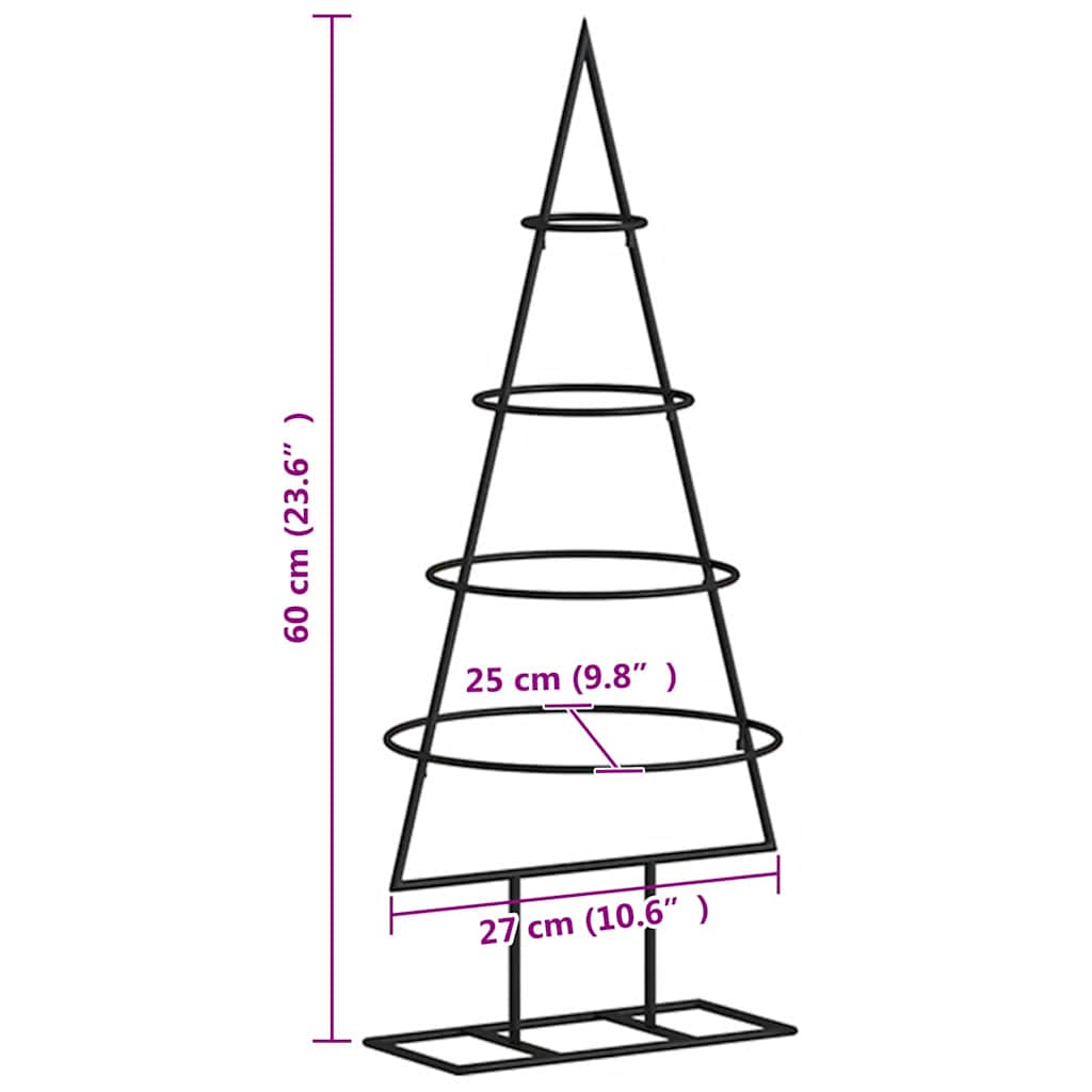 vidaXL | Metalowa choinka świąteczna | 60 cm Stal Malowana Proszkowo