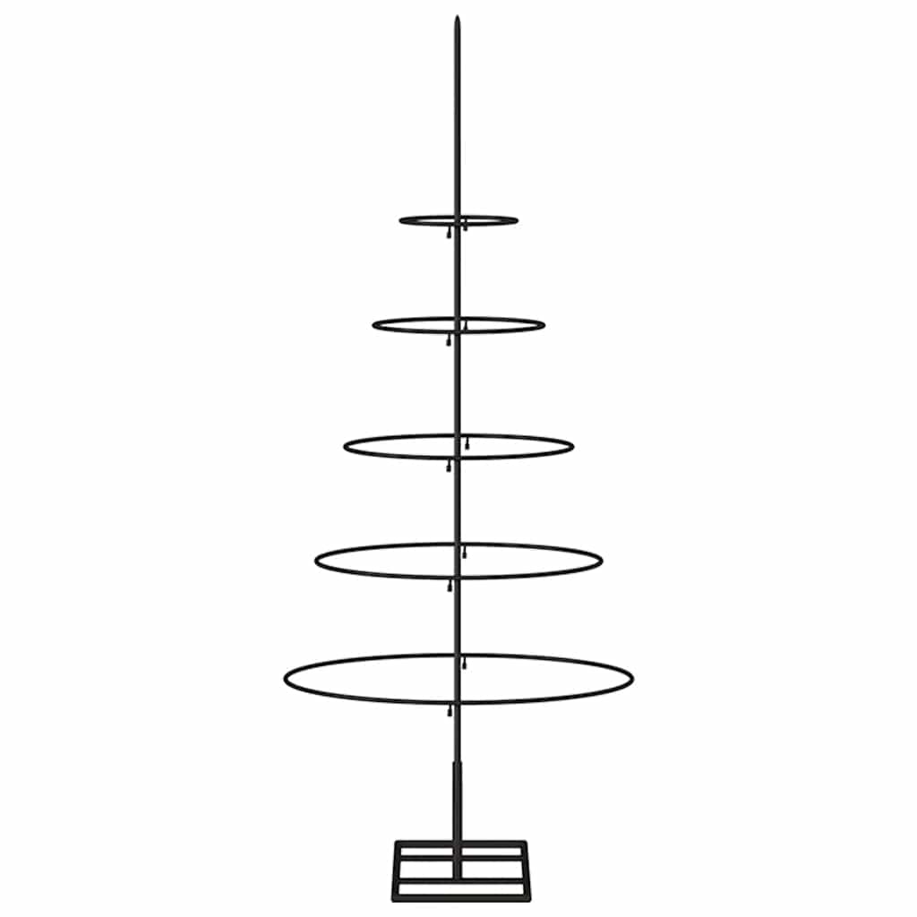 vidaXL Metalowa choinka świąteczna, do dekoracji, czarna, 90 cm