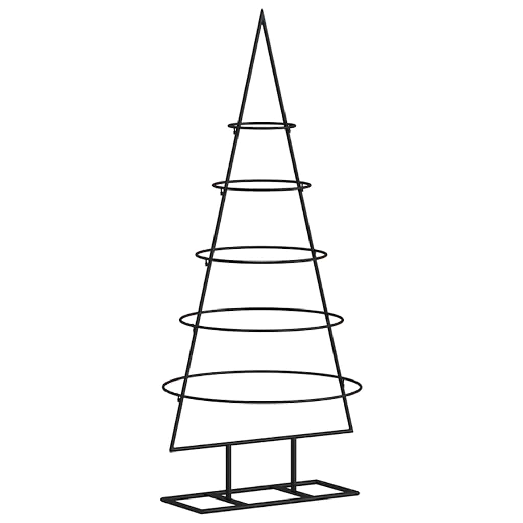 vidaXL Metalowa choinka świąteczna, do dekoracji, czarna, 90 cm