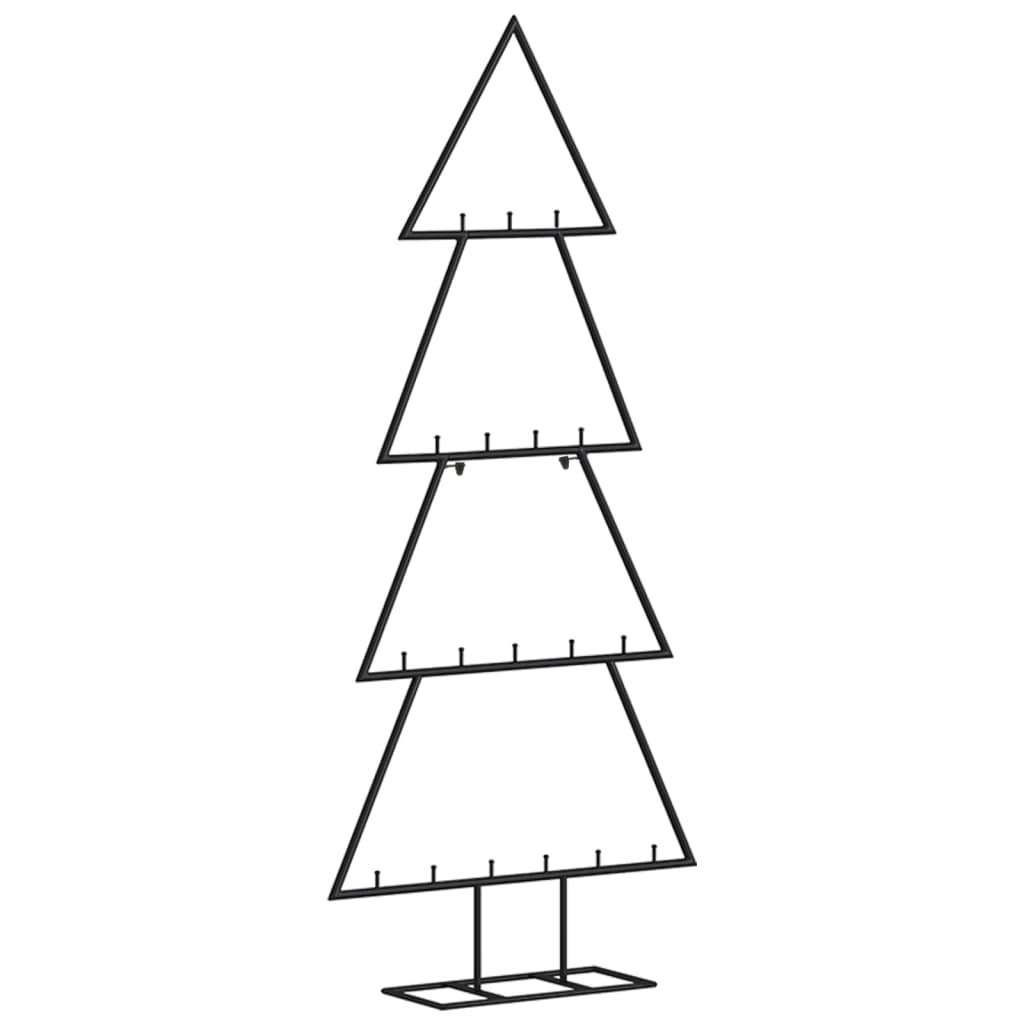 vidaXL Metalowa choinka świąteczna, do dekoracji, czarna, 90 cm