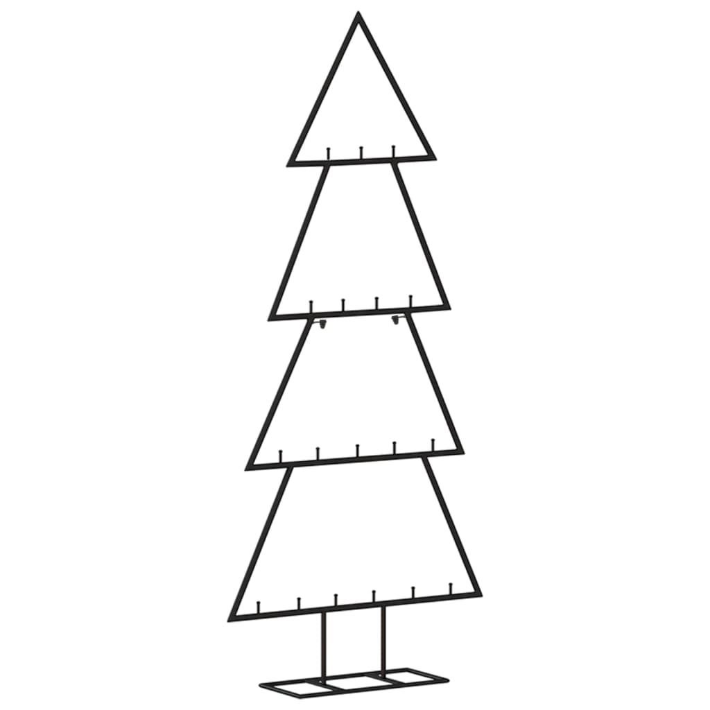 vidaXL Metalowa choinka świąteczna, do dekoracji, czarna, 90 cm