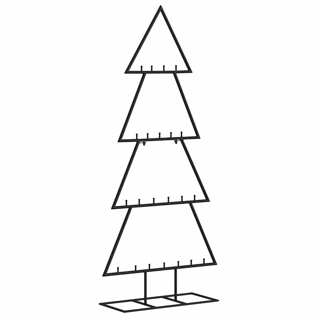 vidaXL Metalowa choinka świąteczna, do dekoracji, czarna, 125 cm
