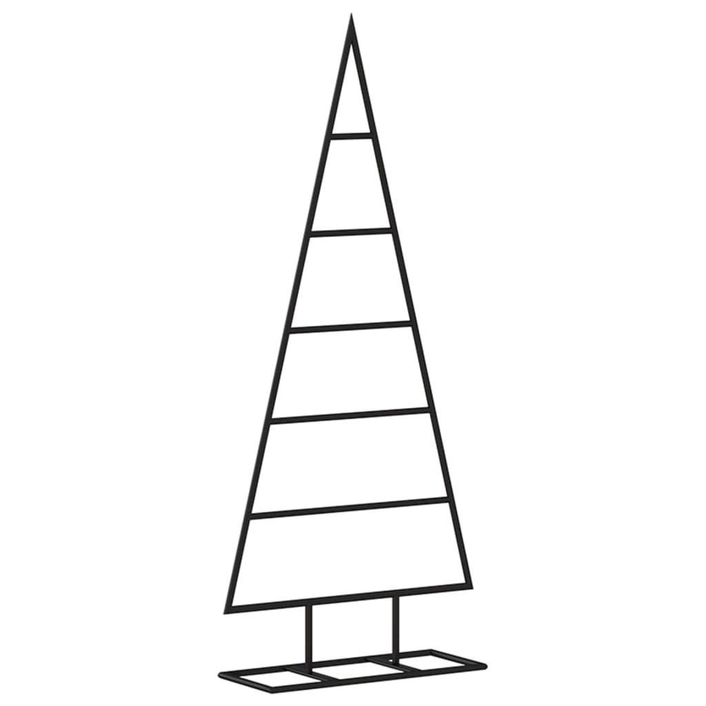 vidaXL Metalowa choinka świąteczna, do dekoracji, czarna, 90 cm