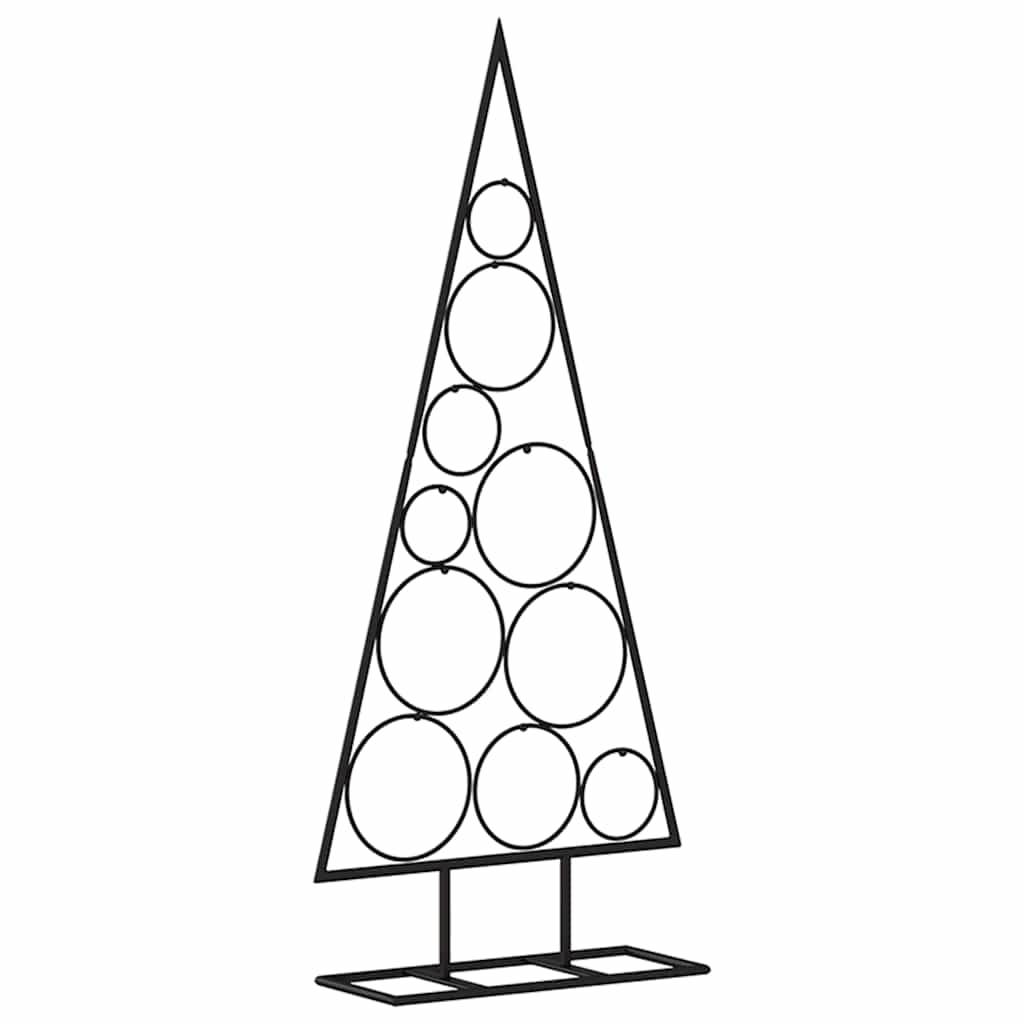 vidaXL Metalowa choinka świąteczna, do dekoracji, czarna, 90 cm