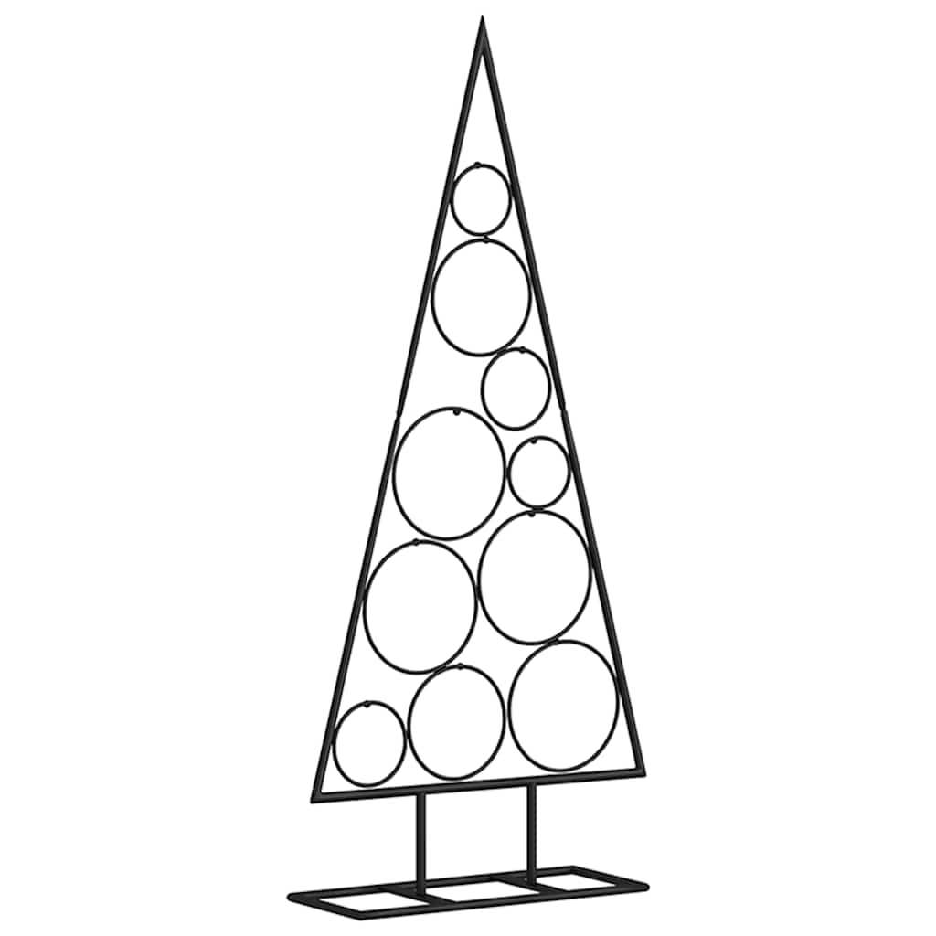 vidaXL Metalowa choinka świąteczna, do dekoracji, czarna, 90 cm