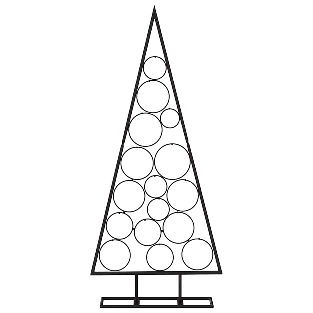 vidaXL Metalowa choinka świąteczna, do dekoracji, czarna, 125 cm