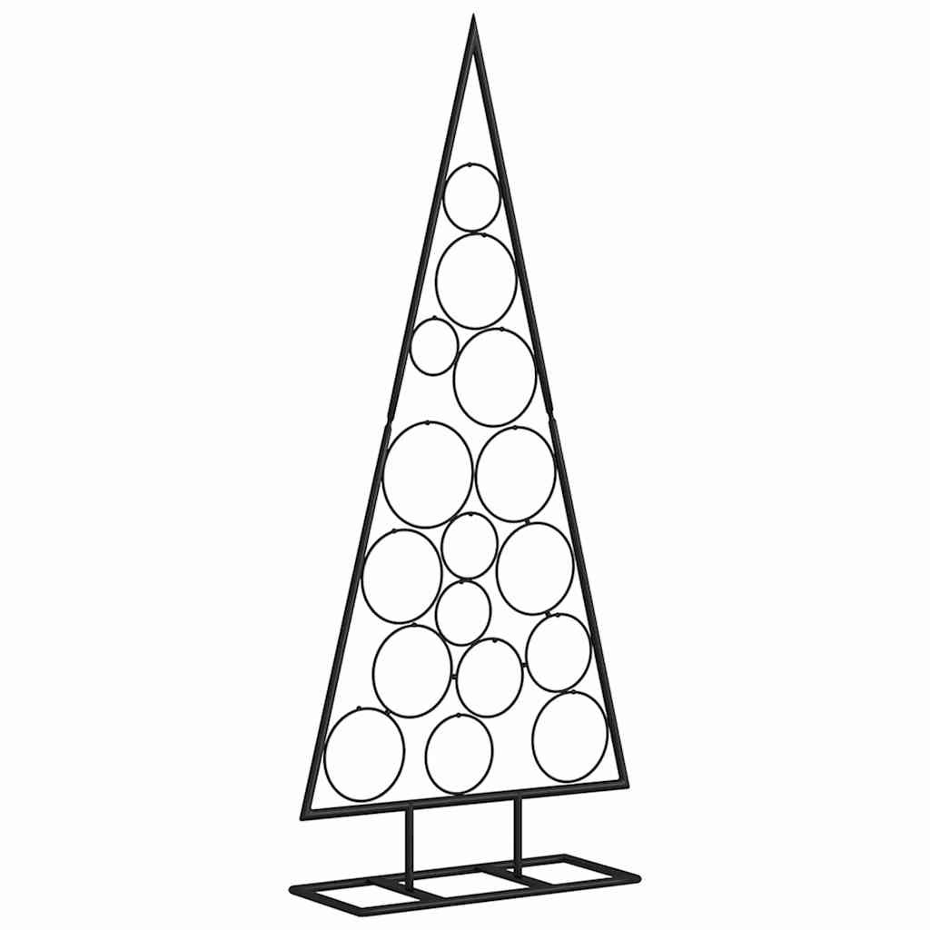 vidaXL Metalowa choinka świąteczna, do dekoracji, czarna, 125 cm