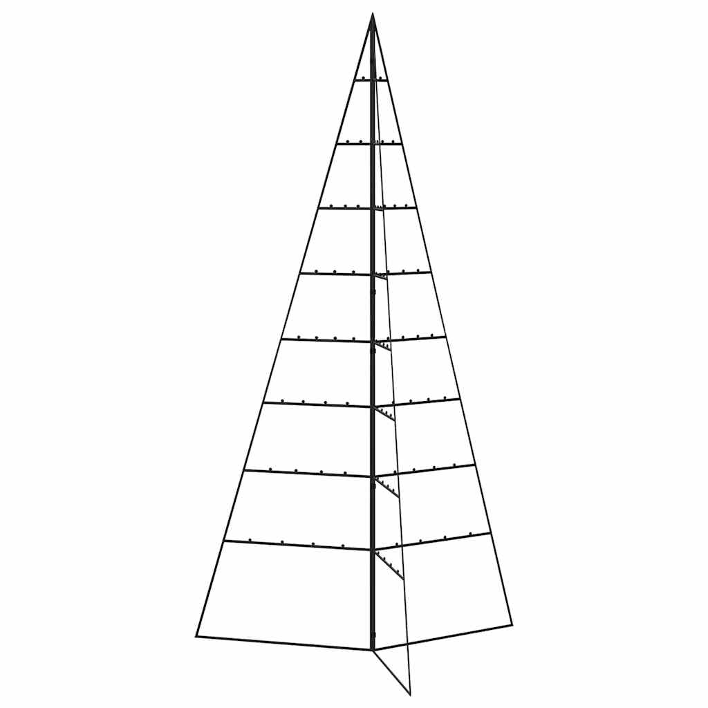 vidaXL Metalowa choinka świąteczna, do dekoracji, czarna, 180 cm
