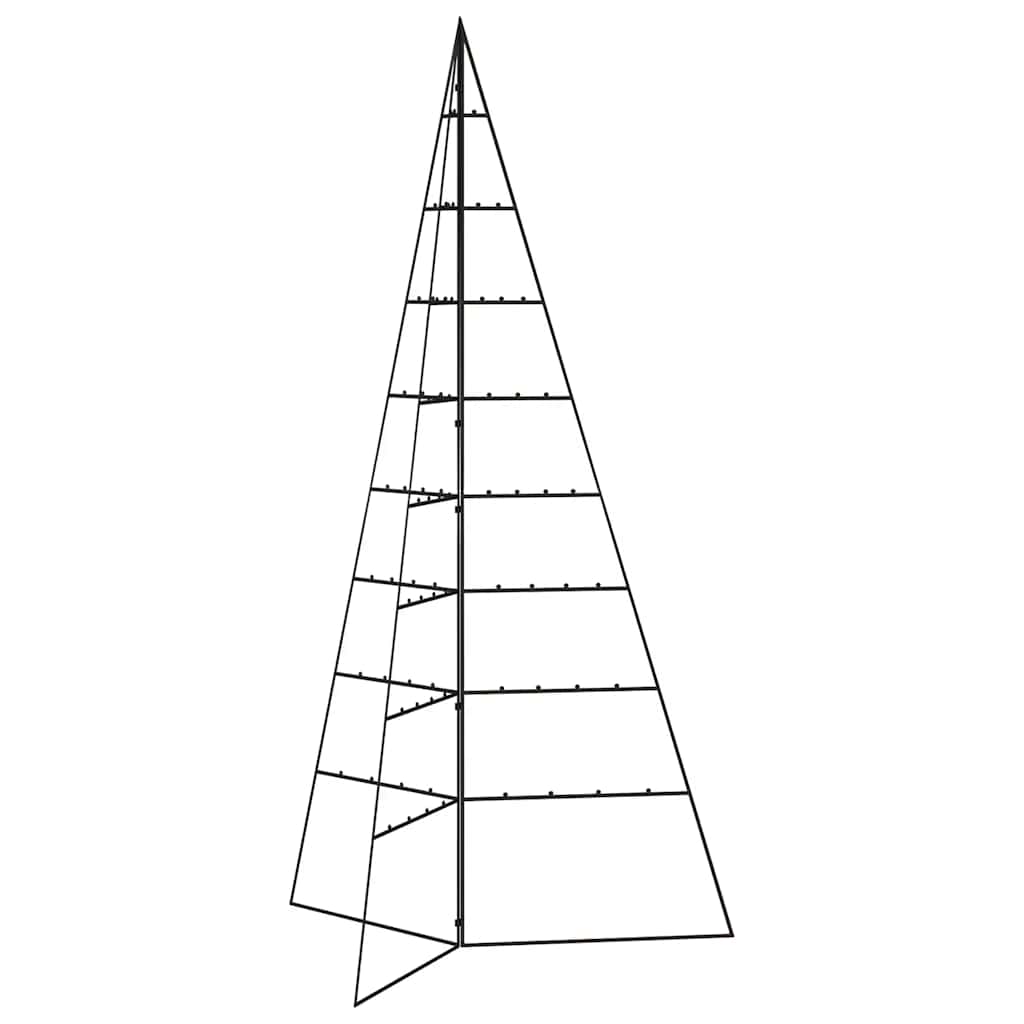vidaXL Metalowa choinka świąteczna, do dekoracji, czarna, 180 cm