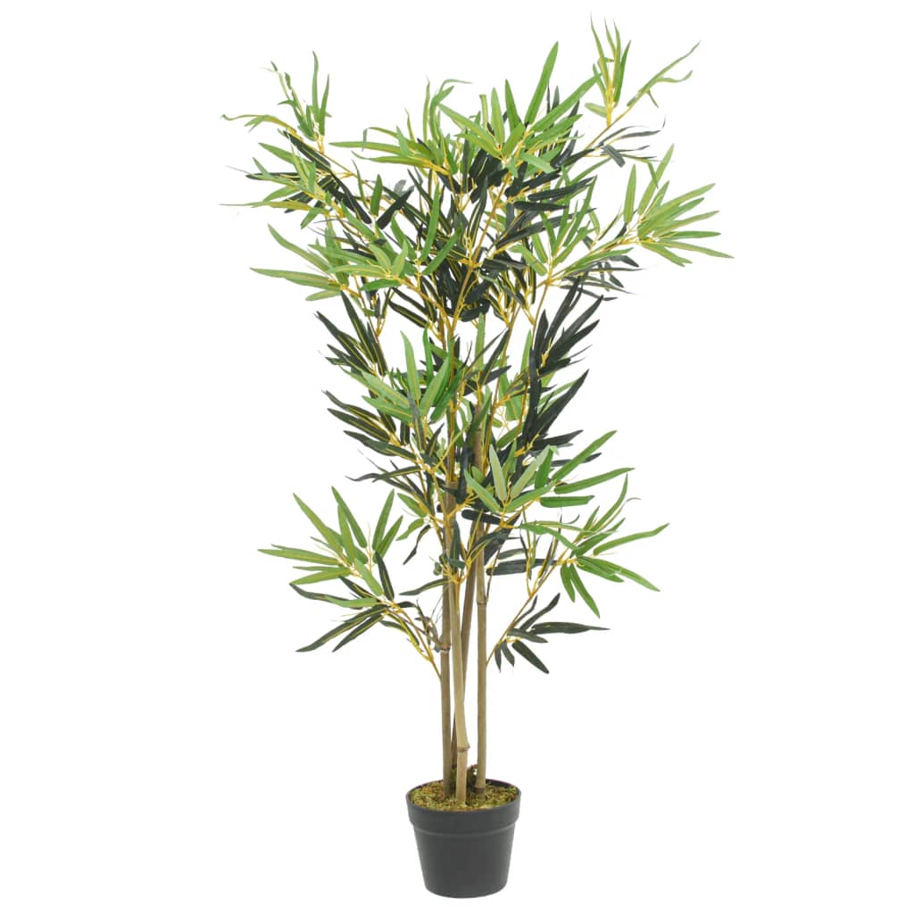 vidaXL Sztuczny bambus, 552 liście, 120 cm, zielony