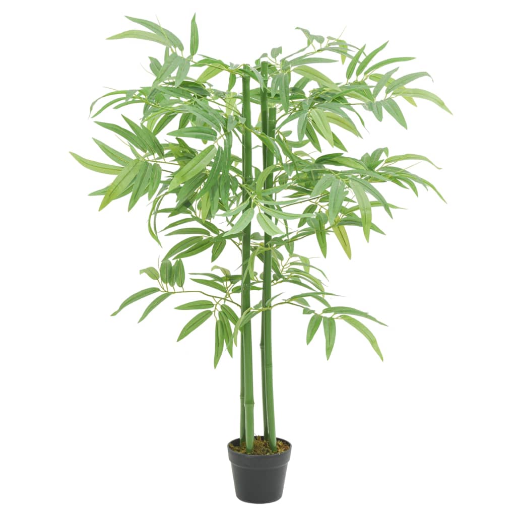 vidaXL Sztuczny bambus, 384 liście, 120 cm, zielony