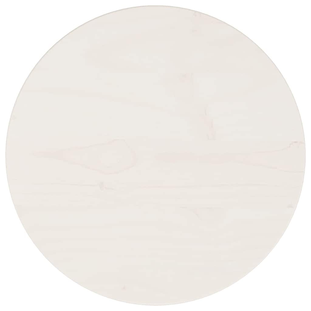 vidaXL Blat stołu, okrągły, biały, Ø30x3 cm, lite drewno sosnowe