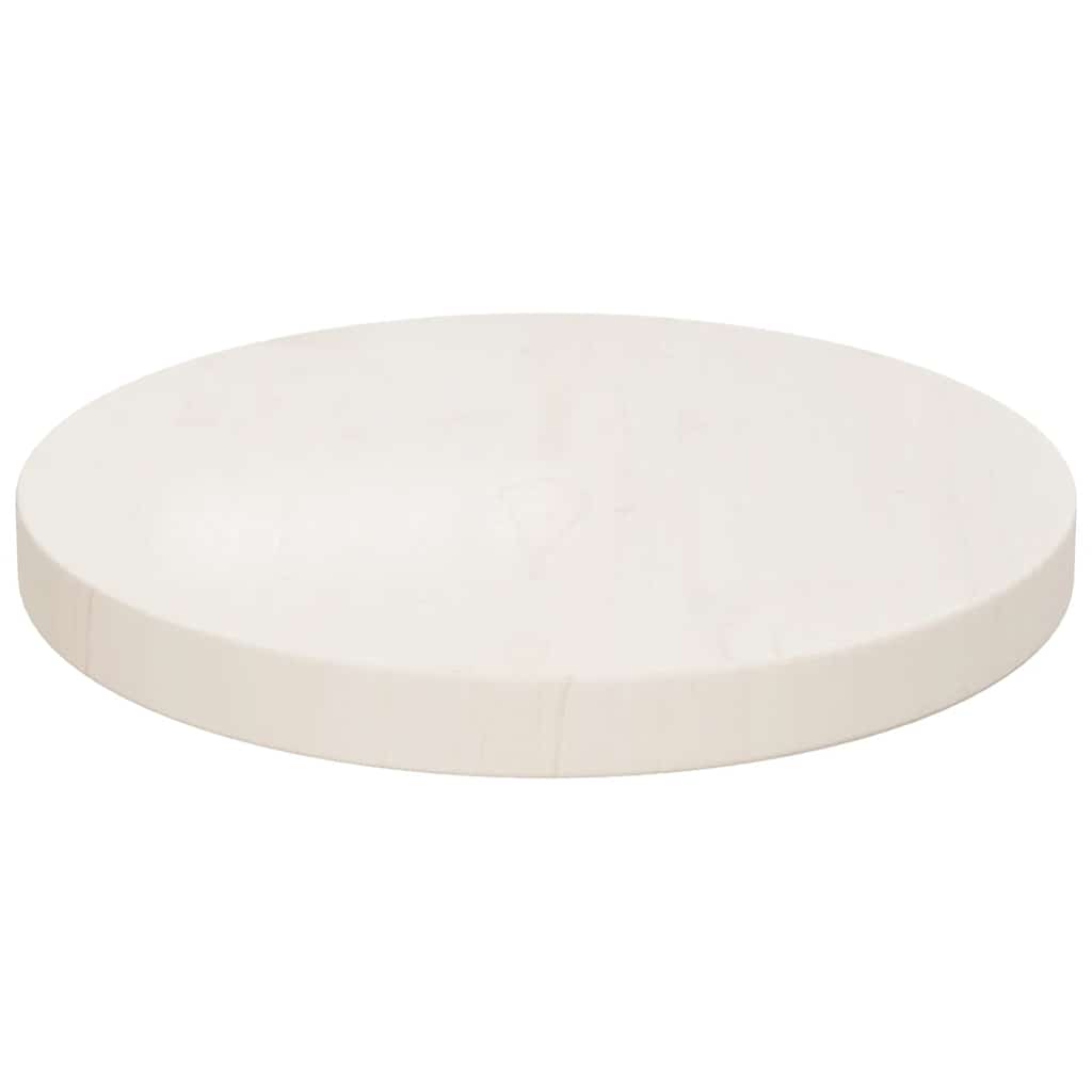 vidaXL Blat stołu, okrągły, biały, Ø40x3 cm, lite drewno sosnowe