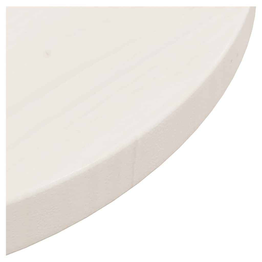 vidaXL Blat stołu, okrągły, biały, Ø40x3 cm, lite drewno sosnowe