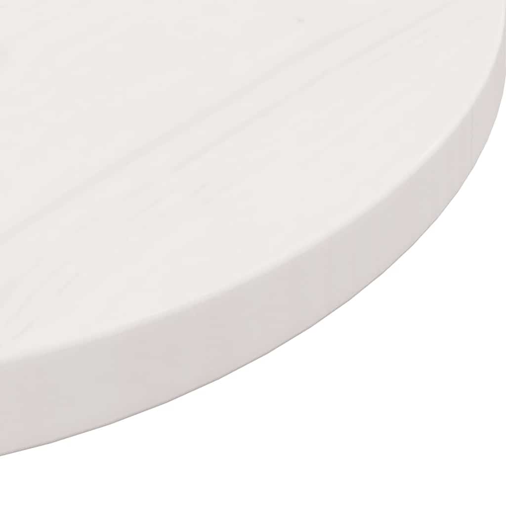 vidaXL Blat stołu, okrągły, biały, Ø50x3 cm, lite drewno sosnowe