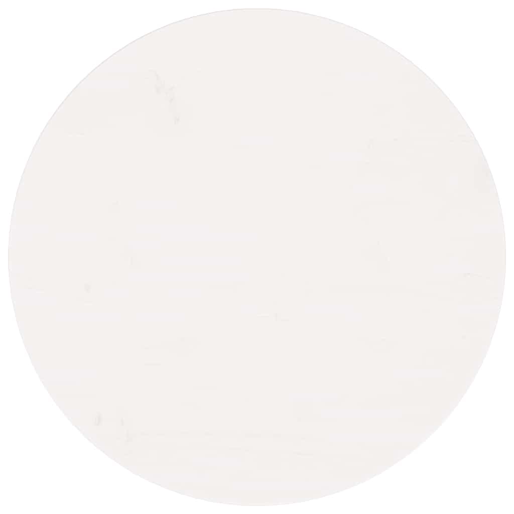 vidaXL Blat do stołu, okrągły, biały, Ø60x3 cm, lite drewno sosnowe
