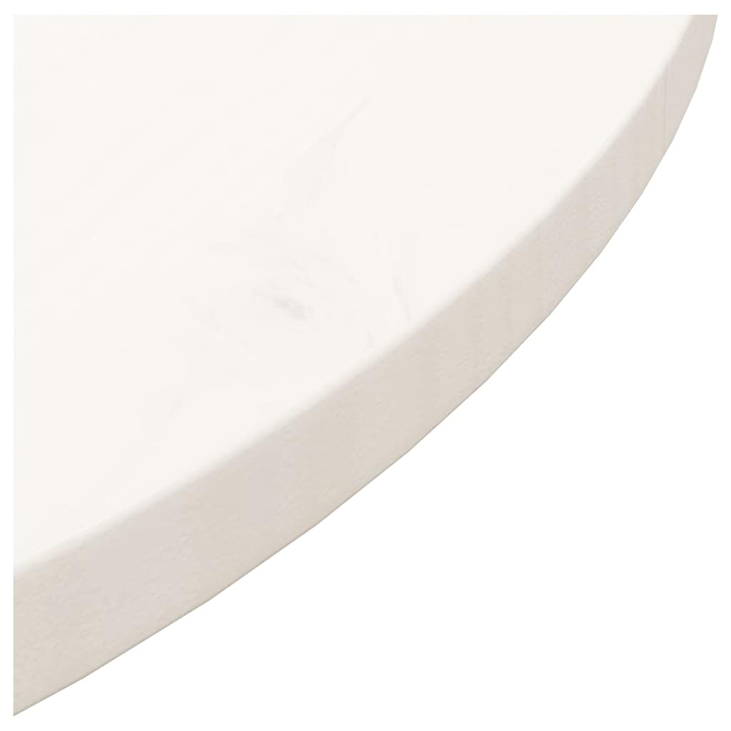 vidaXL Blat do stołu, okrągły, biały, Ø70x3 cm, lite drewno sosnowe