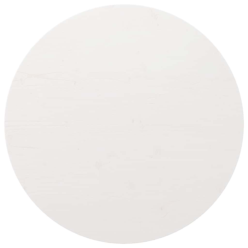 vidaXL Blat do stołu, okrągły, biały, Ø80x3 cm, lite drewno sosnowe