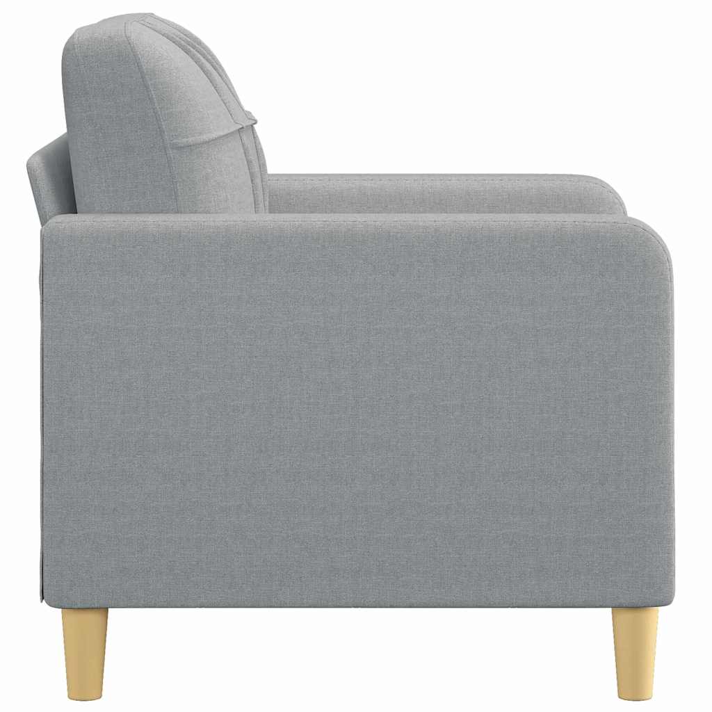 vidaXL Fotel, jasnoszary, 60 cm, obity tkaniną