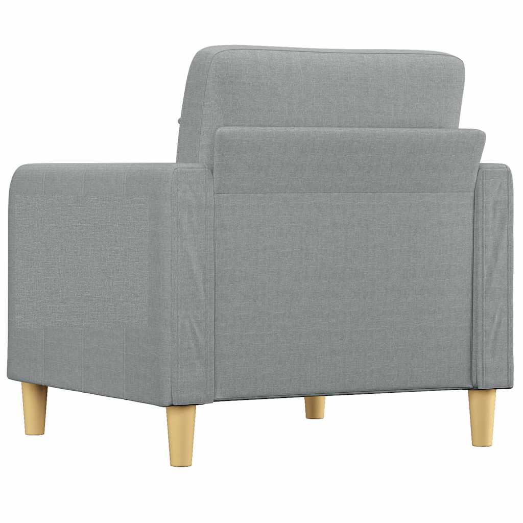 vidaXL Fotel, jasnoszary, 60 cm, obity tkaniną