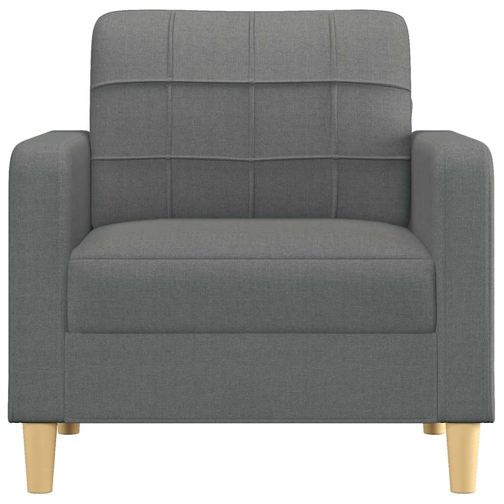 vidaXL Fotel, ciemnoszary, 60 cm, obity tkaniną