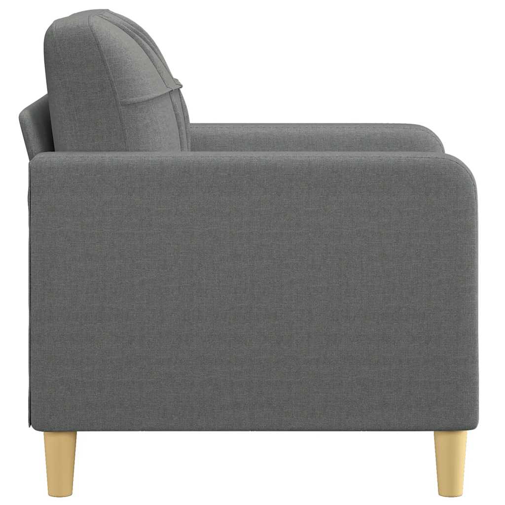vidaXL Fotel, ciemnoszary, 60 cm, obity tkaniną