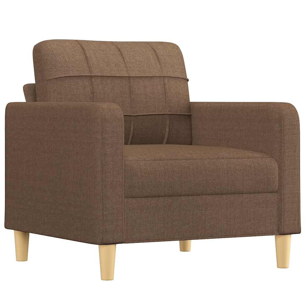 vidaXL Fotel, brązowy, 60 cm, obity tkaniną