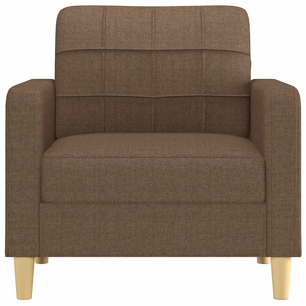 vidaXL Fotel, brązowy, 60 cm, obity tkaniną